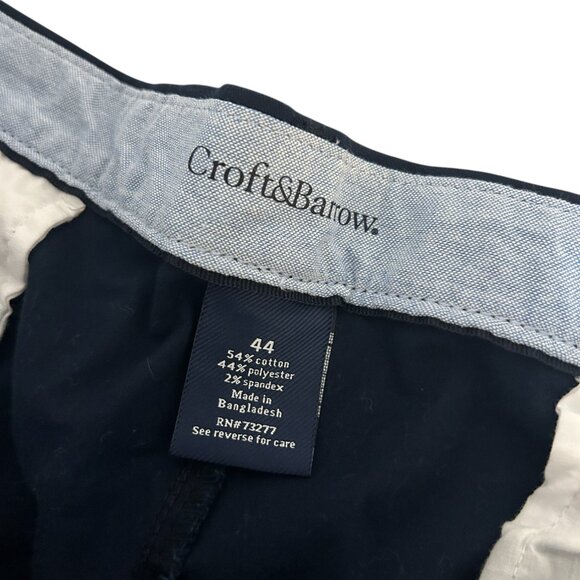 Croft Barrow Mens Navy Shorts Size 44 Flex Waist Casual Cotton Chino Summer Golf - Picture 3 of 6